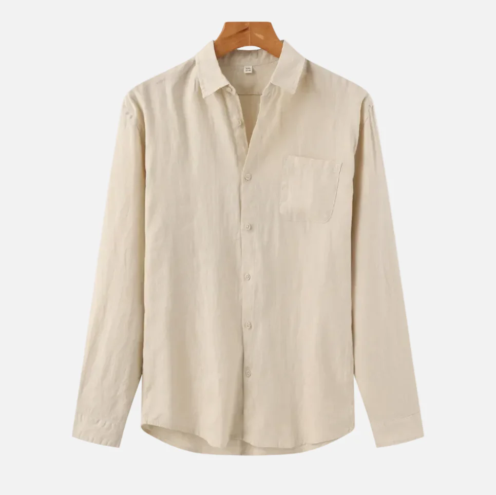 Men's Long Sleeve Oxford Shirt | Chest Pocket