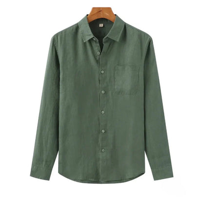 Men's Long Sleeve Oxford Shirt | Chest Pocket