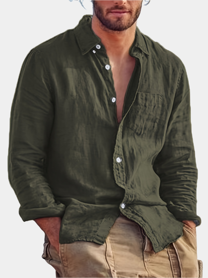 Men's Long Sleeve Beach Shirt | Button Up