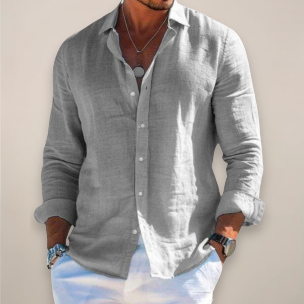 Men's Oxford Long Sleeve Shirt | Button Up