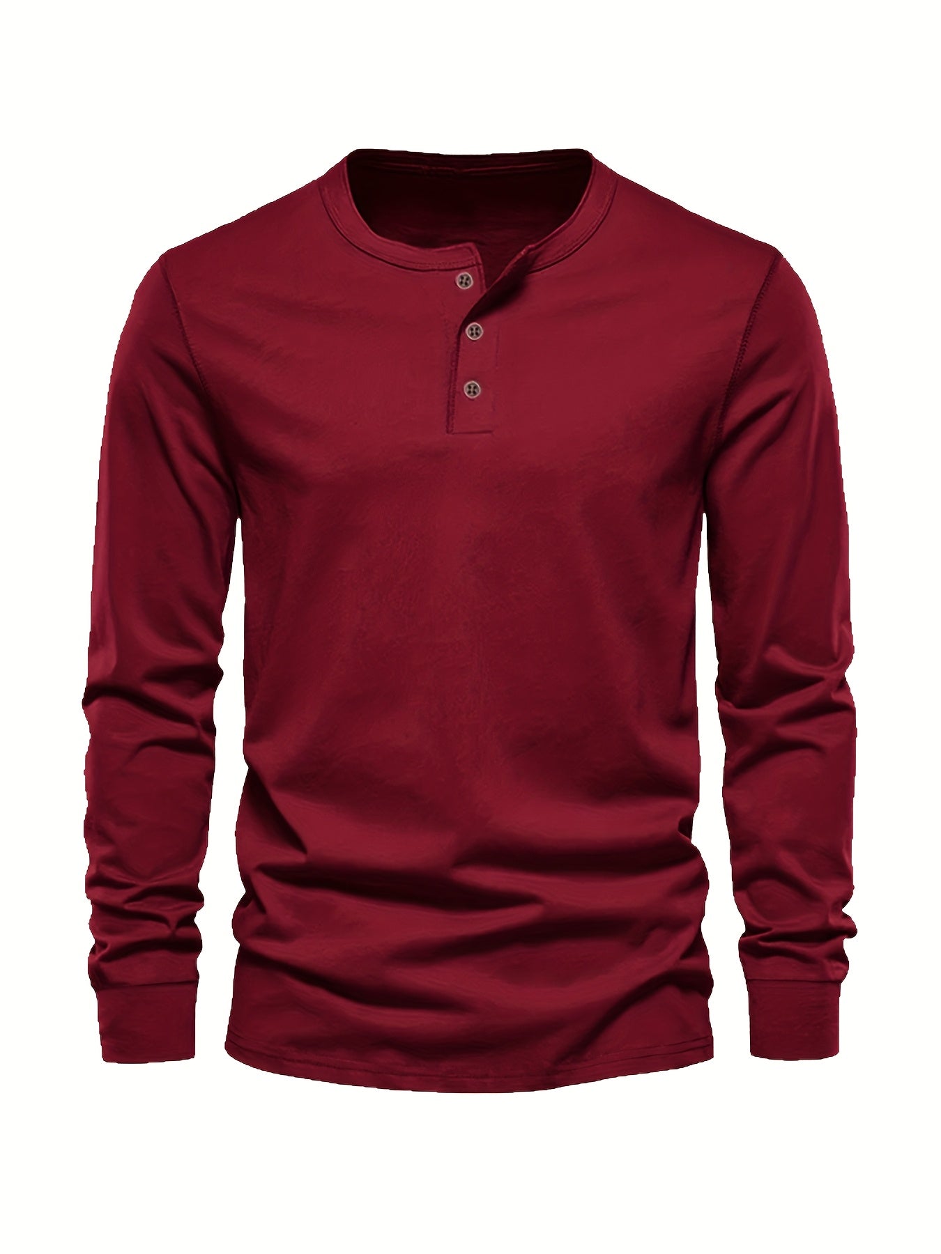 Men's Long Sleeve Henley T-Shirt | Button