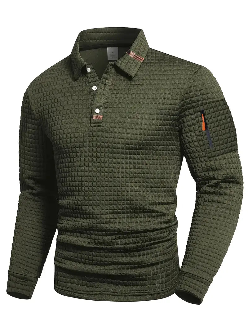 Men's Collar Polo Shirt | Zip Pocket