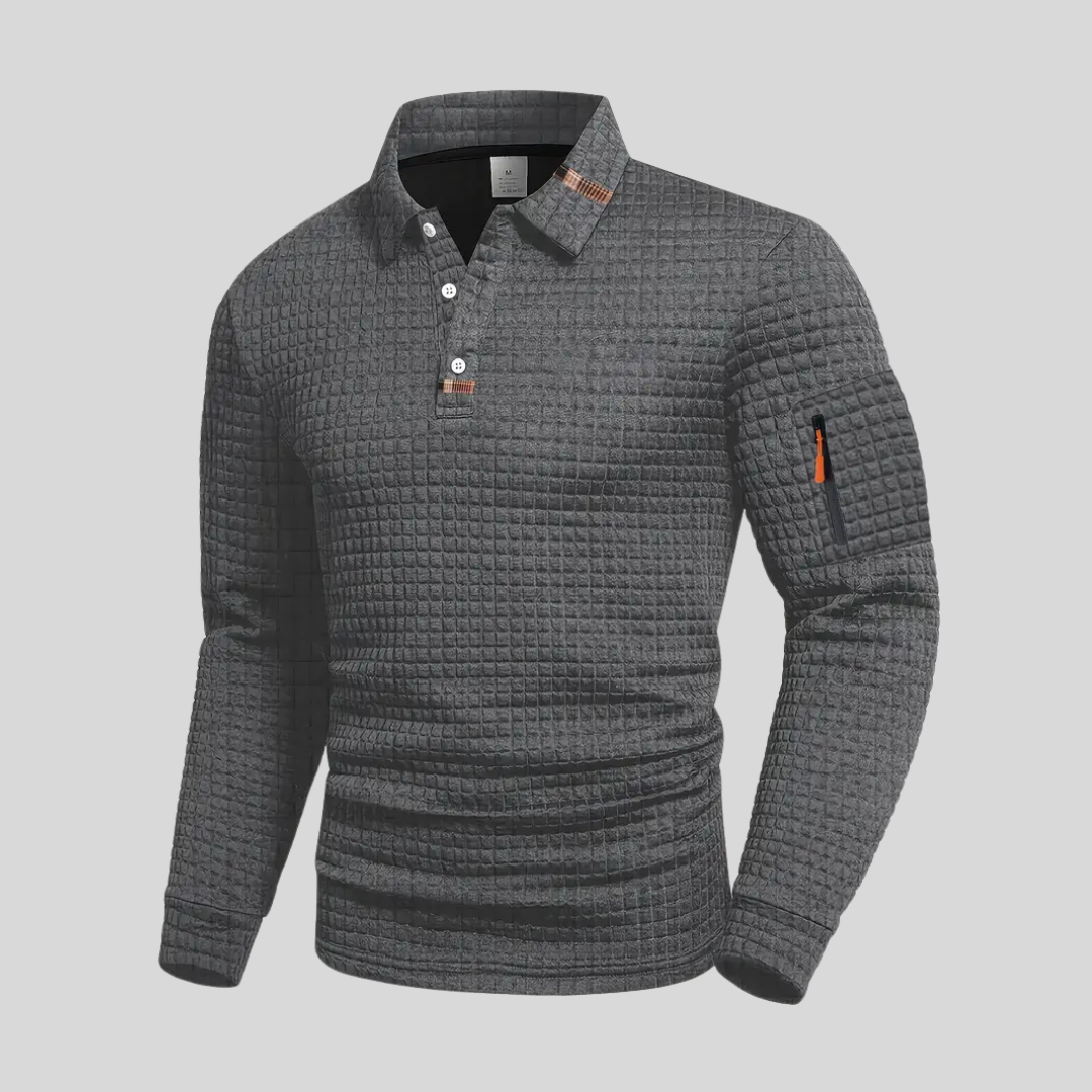 Men's Collar Polo Shirt | Zip Pocket