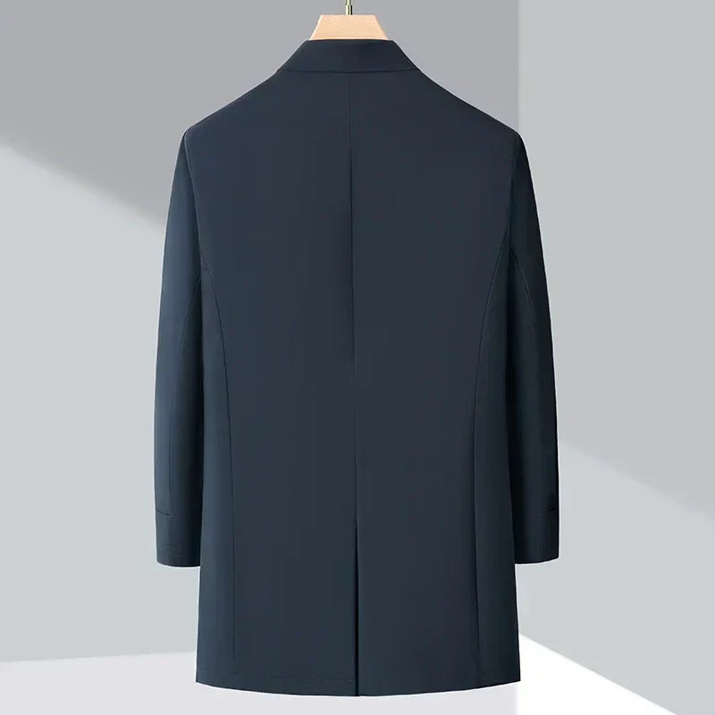 Men's Longline Padded Coat | Button Up