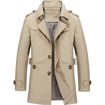 Men's Longline Trench Coat | Single Breasted