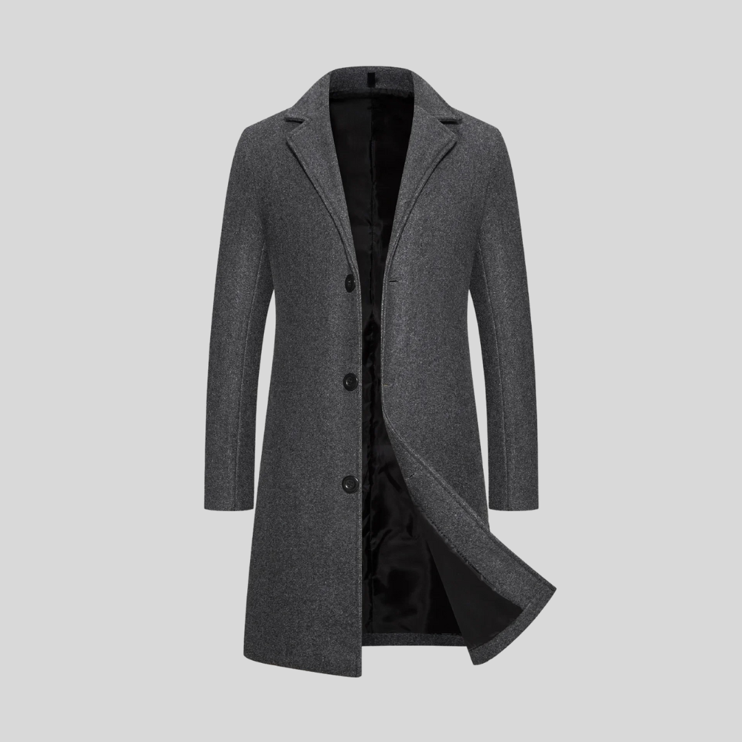 Men's Longline Single-Breasted Jacket | Slim Fit