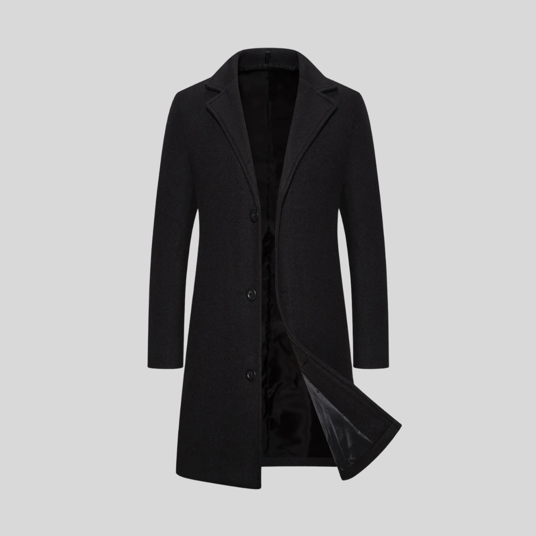 Men's Longline Single-Breasted Jacket | Slim Fit