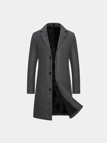 Men's Longline Single-Breasted Jacket | Slim Fit