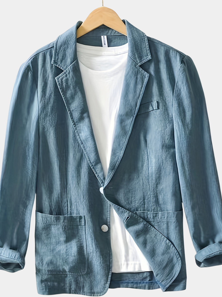 Men's Notch-Lapel Patch-Pocket Jacket | Single-Button Tailored