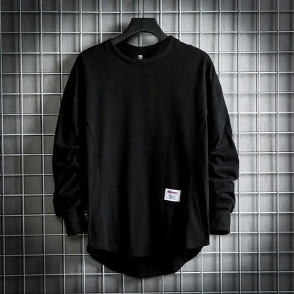 Men's Oversized Crew Neck T-Shirt | Long Sleeve
