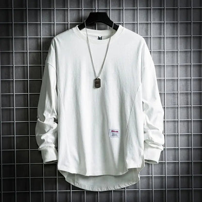 Men's Oversized Crew Neck T-Shirt | Long Sleeve