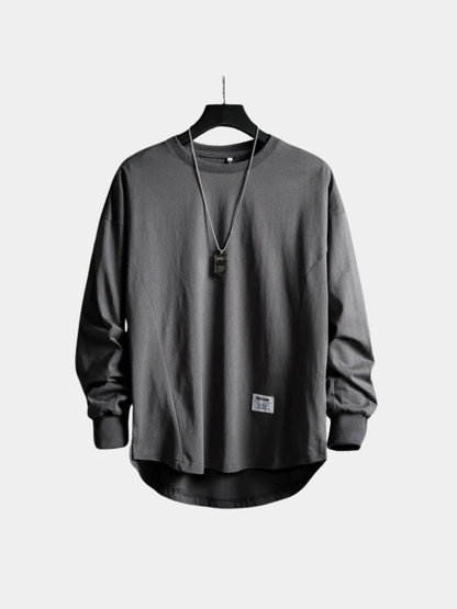 Men's Oversized Crew Neck T-Shirt | Long Sleeve