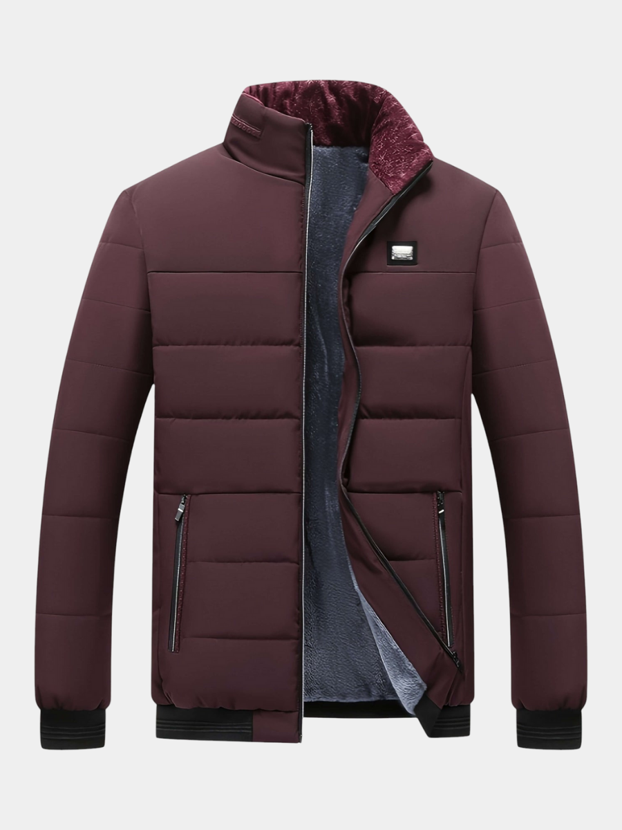 Men's Padded Funnel Neck Jacket | Zip Up