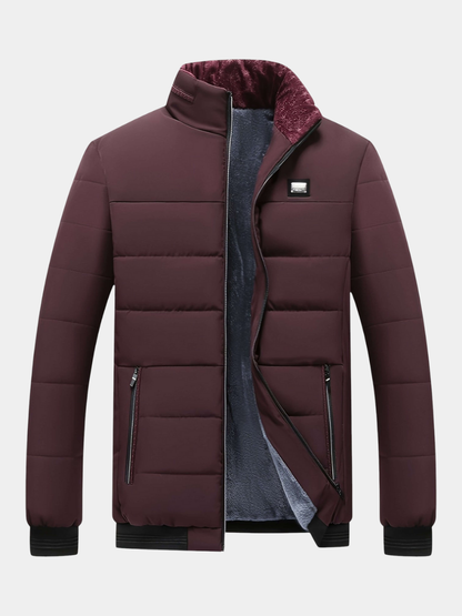 Men's Padded Funnel Neck Jacket | Zip Up