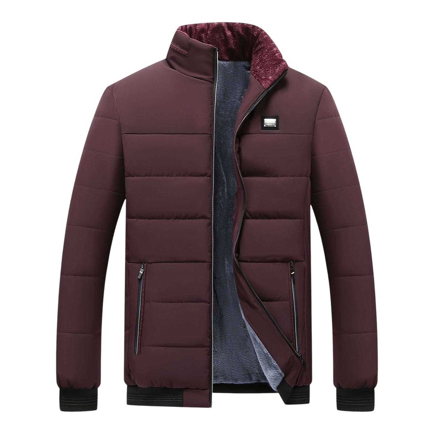 Men's Padded Funnel Neck Jacket | Zip Up