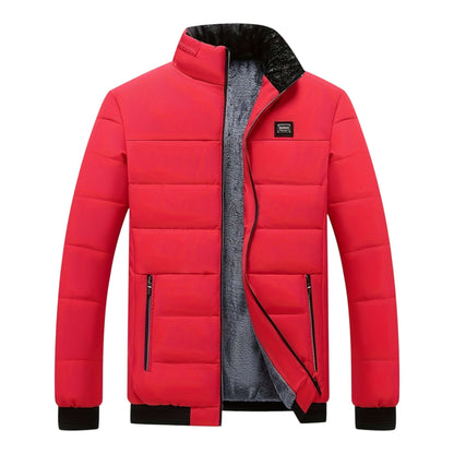 Men's Padded Funnel Neck Jacket | Zip Up