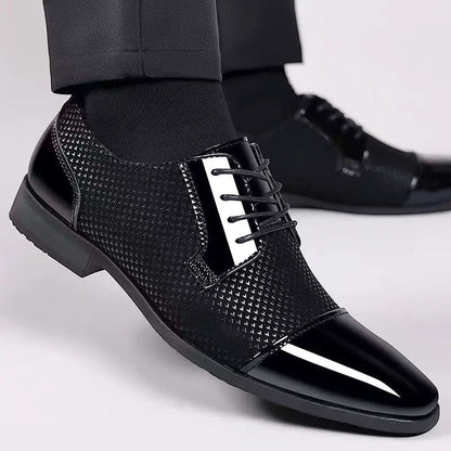 Men's Pointed Toe Derby Shoes | Lace Up