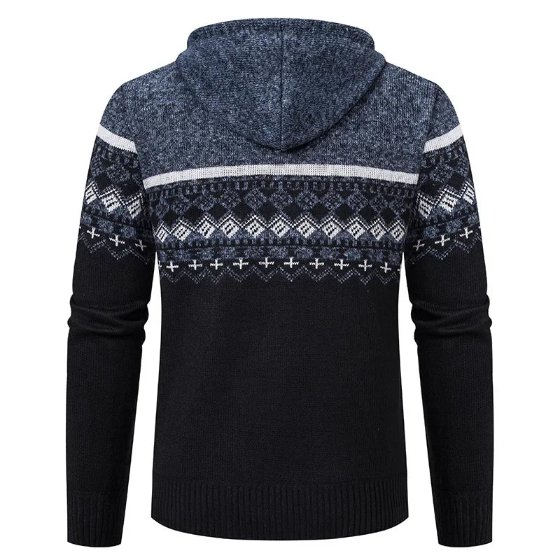 Men's Nordic Hooded Cardigan Hoodie | Zip Up