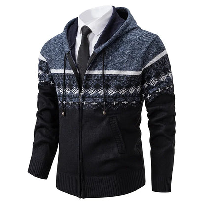 Men's Nordic Hooded Cardigan Hoodie | Zip Up
