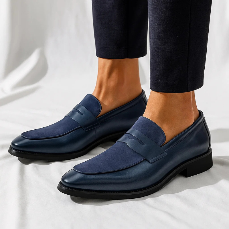 Men's Slip On Penny Loafers | Suede-Look