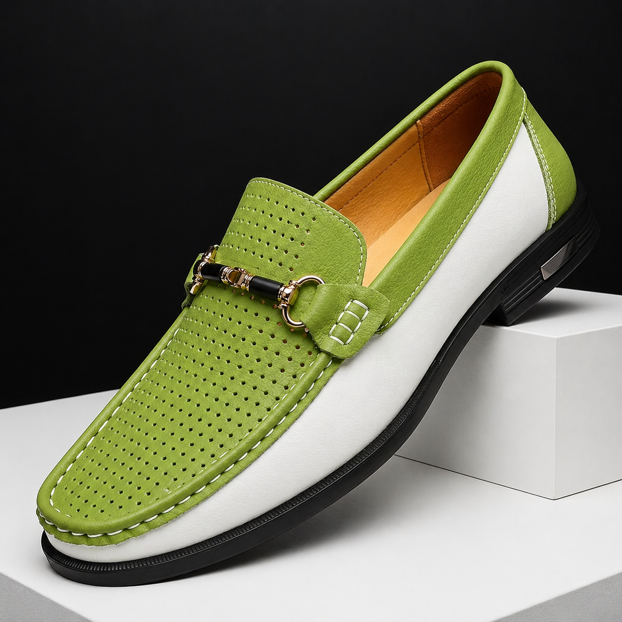 Men's Perforated Horsebit Loafers | Slip On