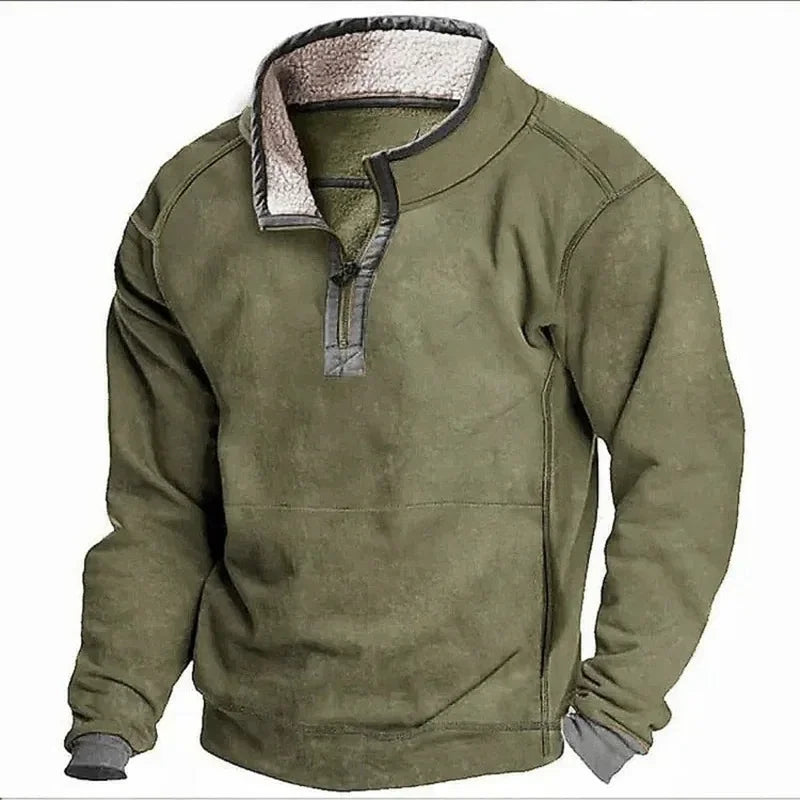 Men's Zip Neck Jumper | Funnel Collar