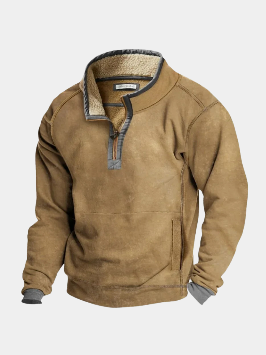 Men's Zip Neck Jumper | Funnel Collar