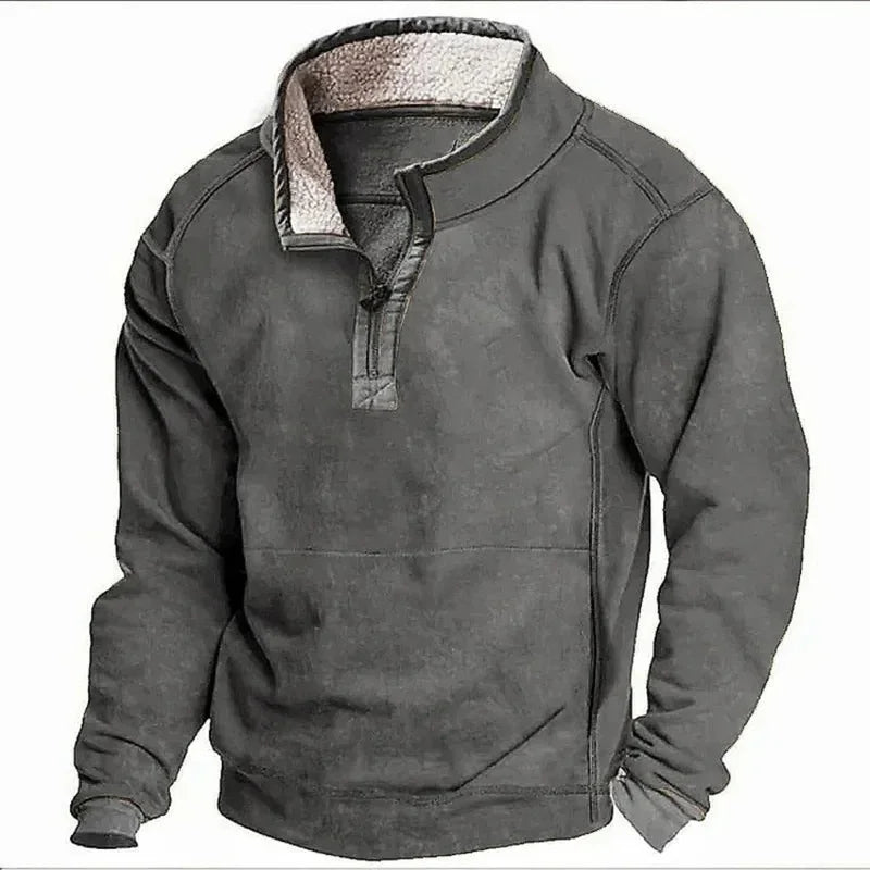 Men's Zip Neck Jumper | Funnel Collar