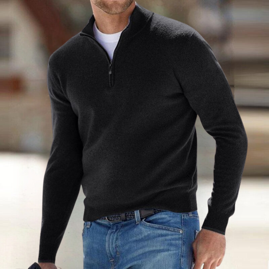 Men's Quarter Zip Jumper | Funnel Neck