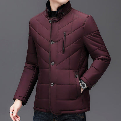 Men's Quilted Jacket | Fur Collar