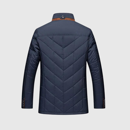 Men's Quilted Jacket | Fur Collar