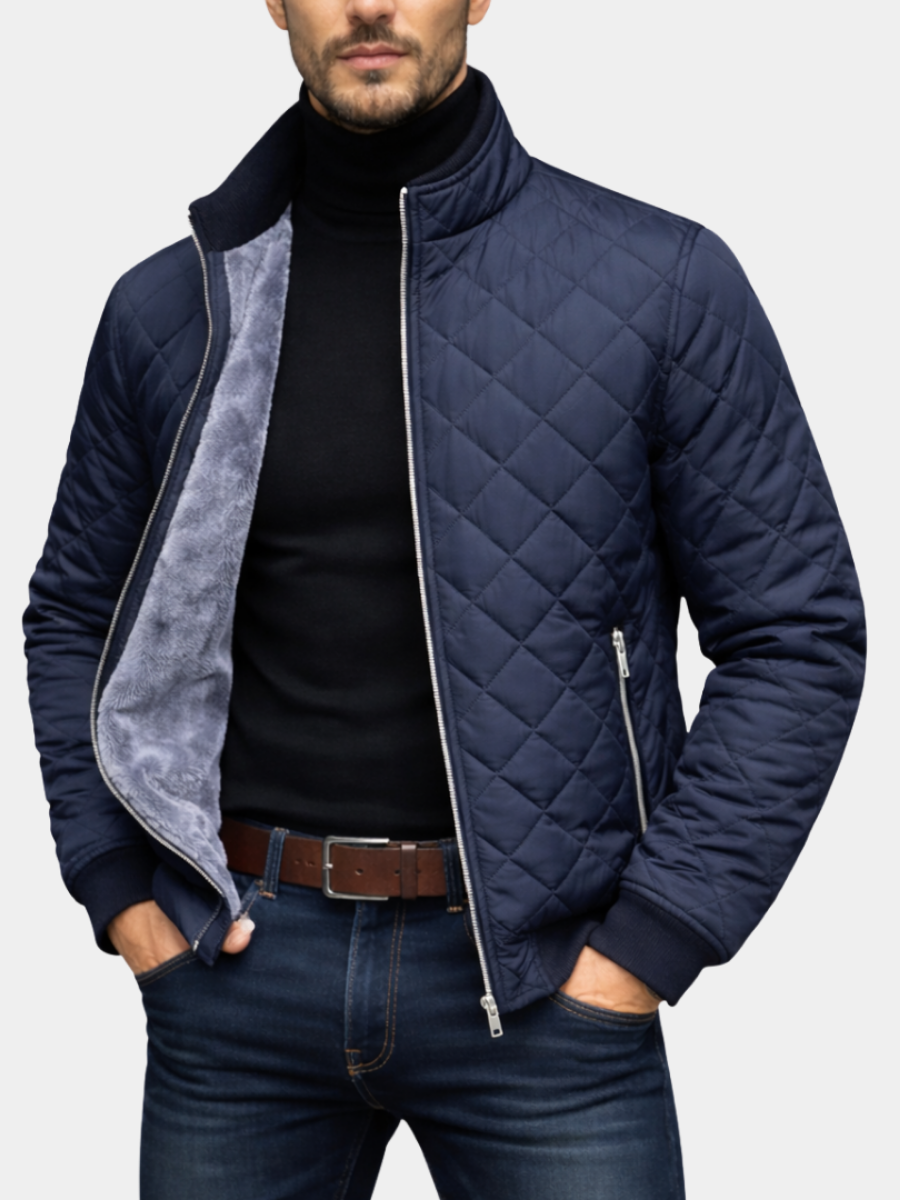 Men's Quilted Bomber | Zip Up