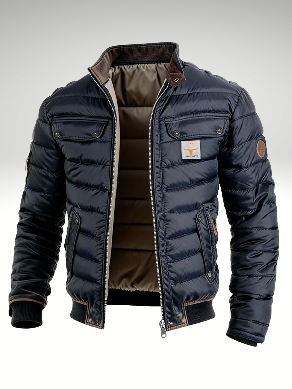 Men's Padded Bomber | Funnel Neck