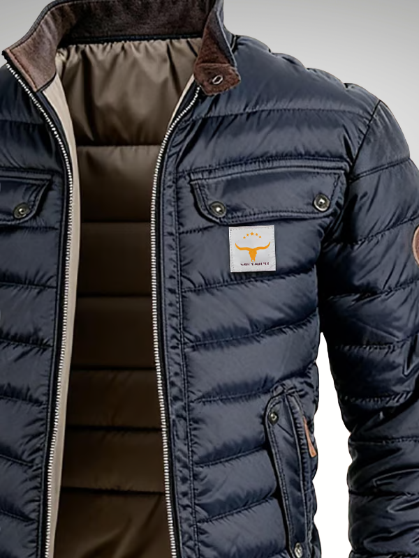Men's Padded Bomber | Funnel Neck