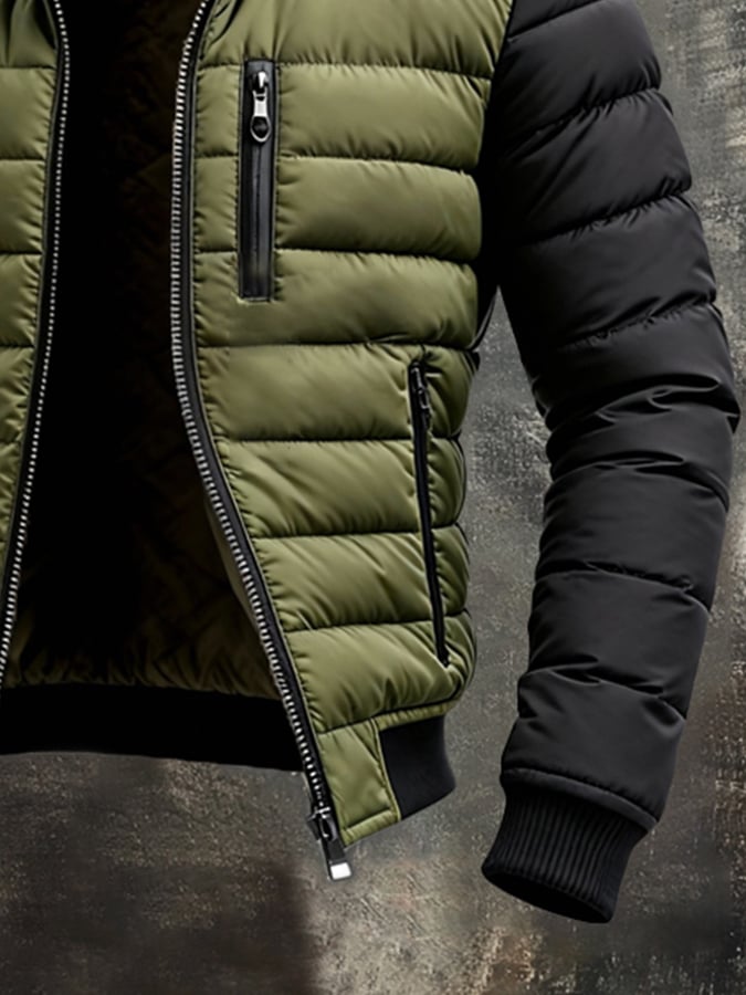 Men's Padded Puffer Jacket | Zip Up