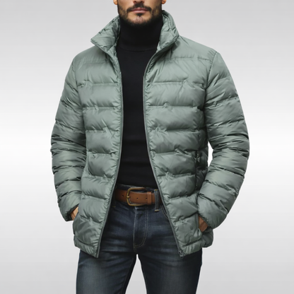 Men's Padded Puffer Jacket | Funnel Neck