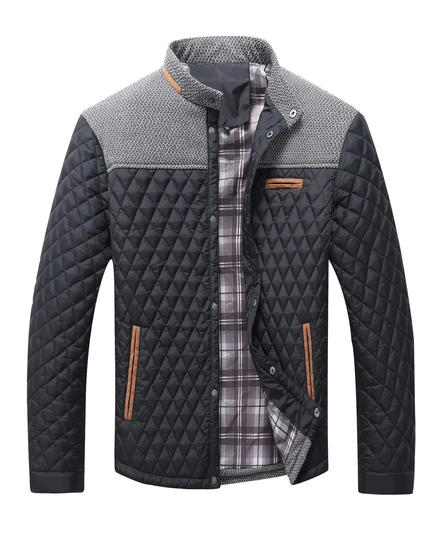 Men's Quilted Jacket | Stand Collar