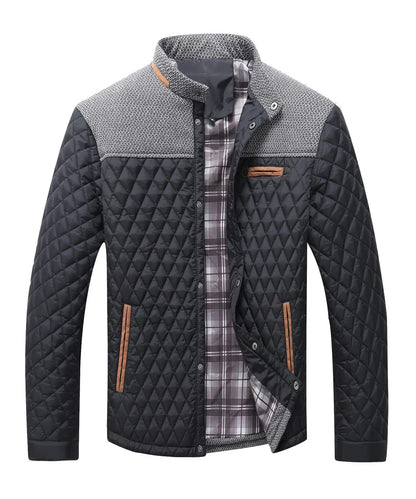 Men's Quilted Jacket | Stand Collar