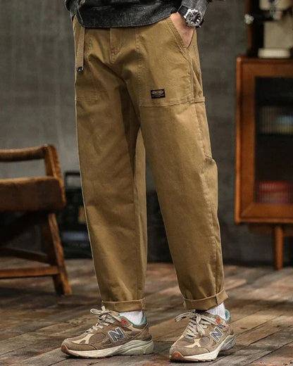 Men's Cargo Work Trousers | Cuffed Hem