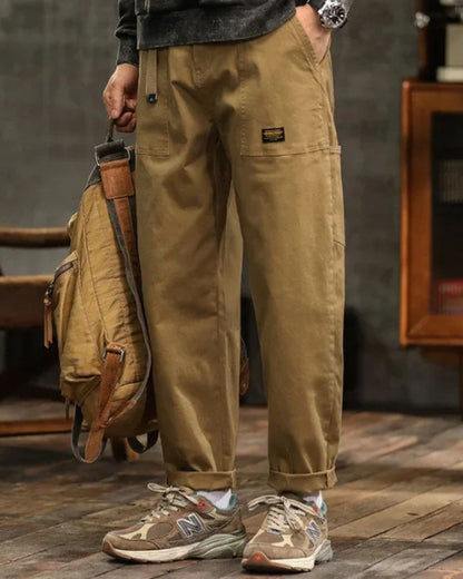 Men's Cargo Work Trousers | Cuffed Hem