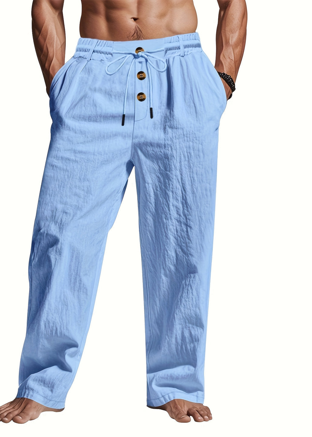 Men's Relaxed Beach Trousers | Drawstring