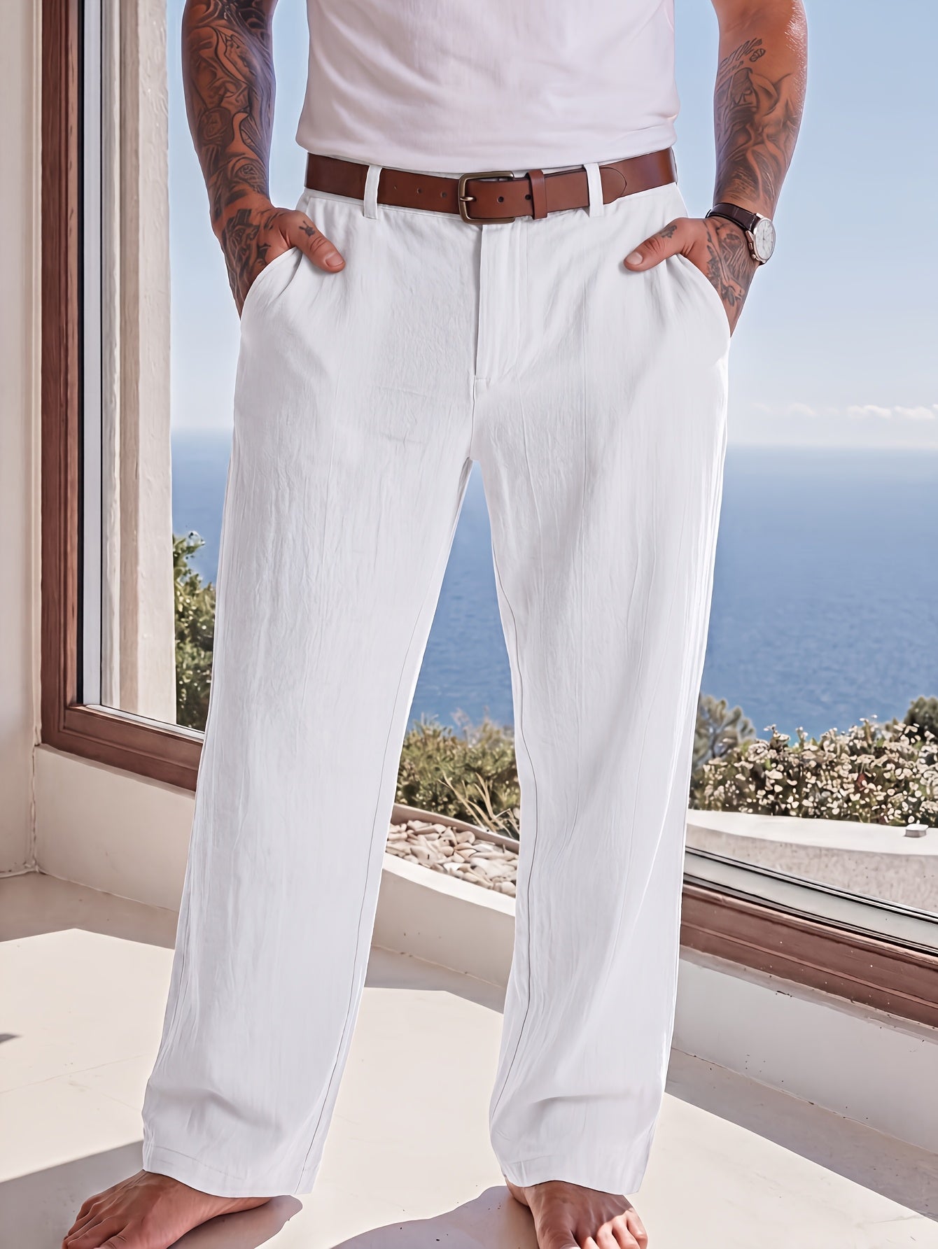Men's Chino Trousers | Wide Leg