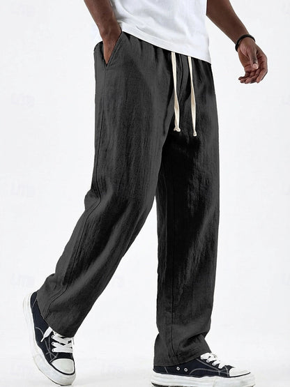 Men's Loose Straight Leg Trousers | Relaxed Fit