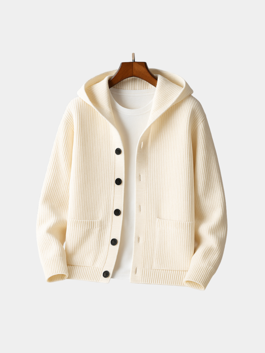 Men's Hooded Sweatshirt | Button-up front