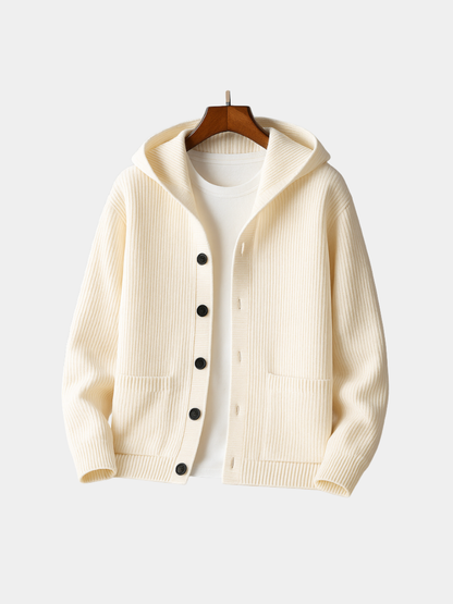 Men's Hooded Sweatshirt | Button-up front