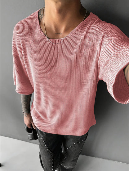 Men's Crew Neck Jumper | Short Sleeve
