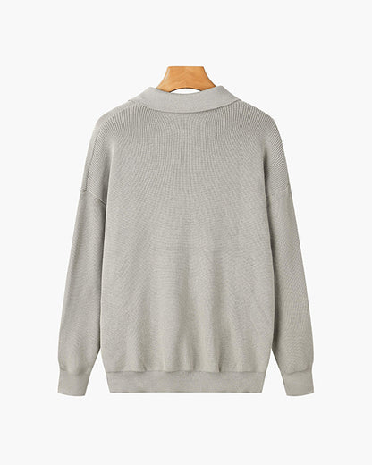 Men's Ribbed Quarter Zip Jumper | Long Sleeve