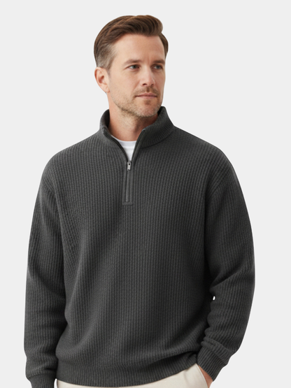 Men's Quarter Zip Sweatshirt Jumper