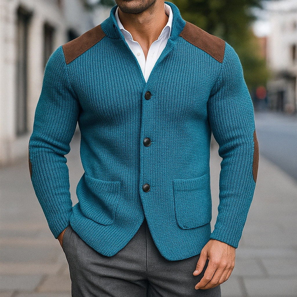 Men's Cardigan | Funnel Neck