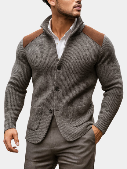 Men's Cardigan | Funnel Neck